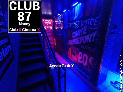 Club 87 Nancy, Lgbt, Libertin, Ouvert a tous, 7j/7 - 10h a 20h non sto